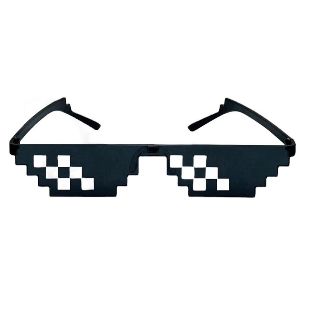 Thug Life Novelty Pixel Glasses Thuglife Party Funny Pixelated Sunglasses 8-bit